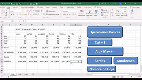 02 Excel Operaciones Básicas YouTube