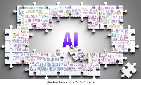 Ai Complex Subject Related Important Topics Stock Illustration