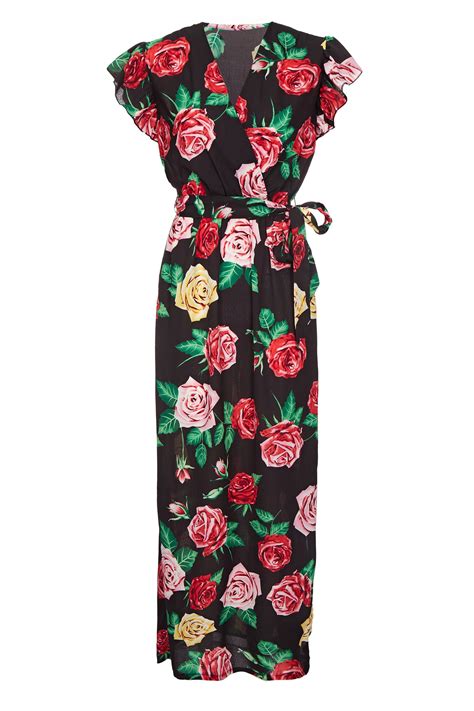 Mela Rose Print Maxi Dress