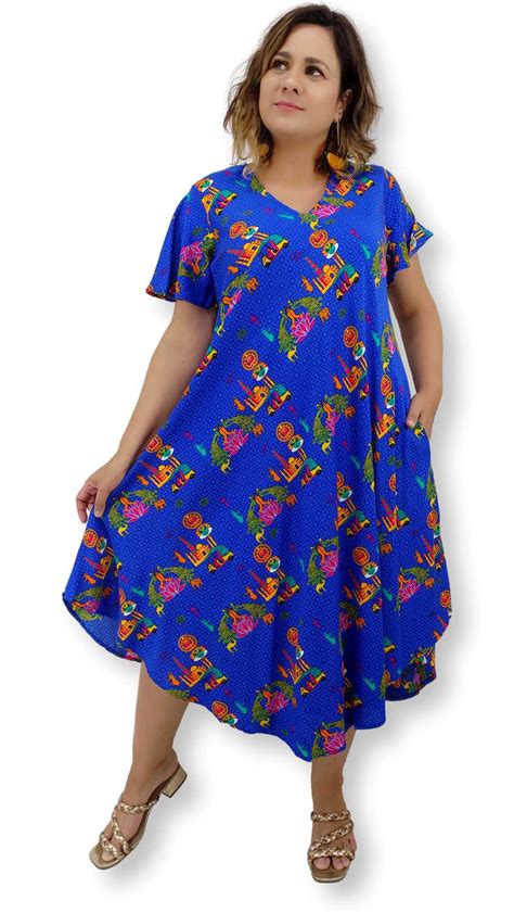 Vestido Indiano Trapézio Alça Estampa Floral Plus Size 5039 Sarat