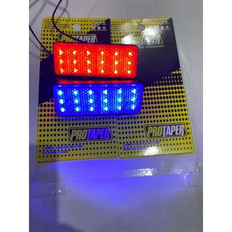 Jual Lampu Mata Kucing Led Kotak Merah Dan Biru Led Volt Universal