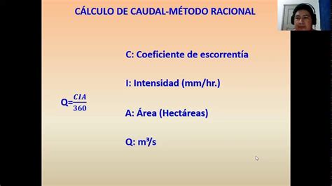 Calculo De Caudal Mediante El Metodo Racional YouTube