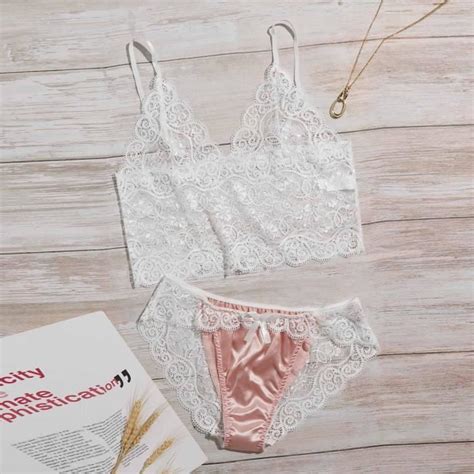 Fashion Sexy Women Lace Up Bow Lingerie Underpants G String Underwear Set ZUIHAO13300 Rose