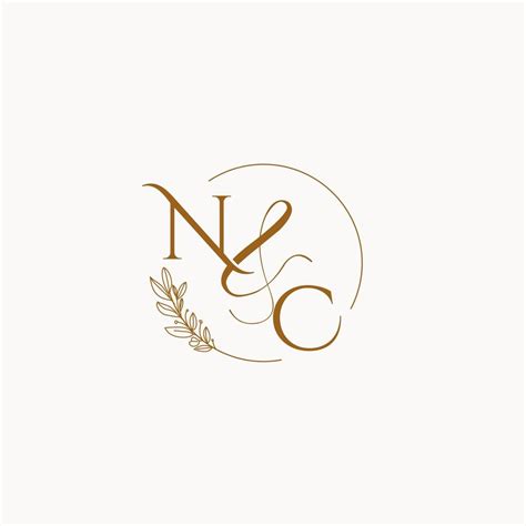 Nc Initial Wedding Monogram Logo Vector Art At Vecteezy