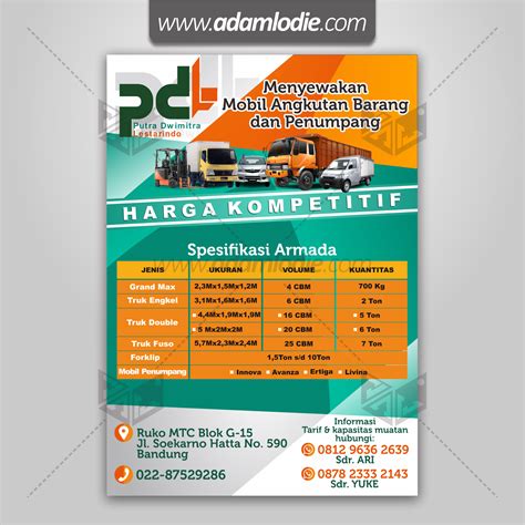 Desain Brosur Jasa Ekspedisi ~ Adamlodiecom