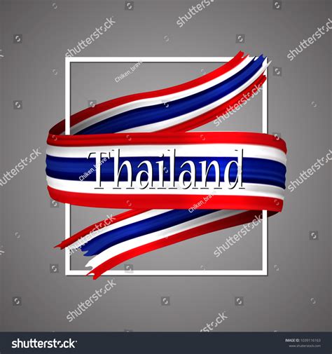 Thailand Flag Official National Colors Thailands Stock Vector (Royalty ...