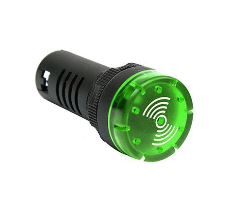 Sinaleiro Luminoso e Sonoro 22mm 220V Verde AutoCore Robótica