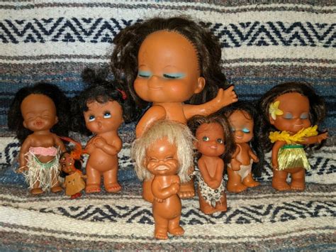 Lot Of Vintage Anekona Hawaii Hawaiian Hula Moody Cutie Dolls Hong