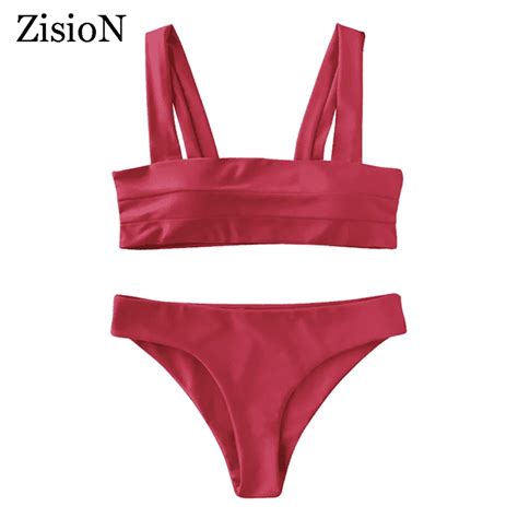 Aliexpress Buy ZisioN New Brazilian Bikini 2018 Sexy Swimsuit