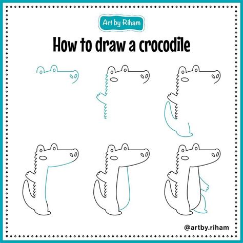 How To Draw A Crocodile For Kids In 2022 Easy Drawing Steps Step By