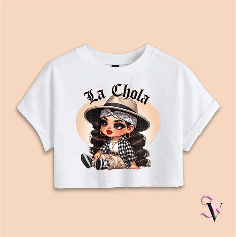 La Chola Chicana Chola Chibi Style Old School Chola Latina Shirt Png For Dtf Iron On Print