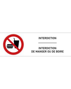 Pictogramme Interdiction De Manger Ou De Boire Interdiction