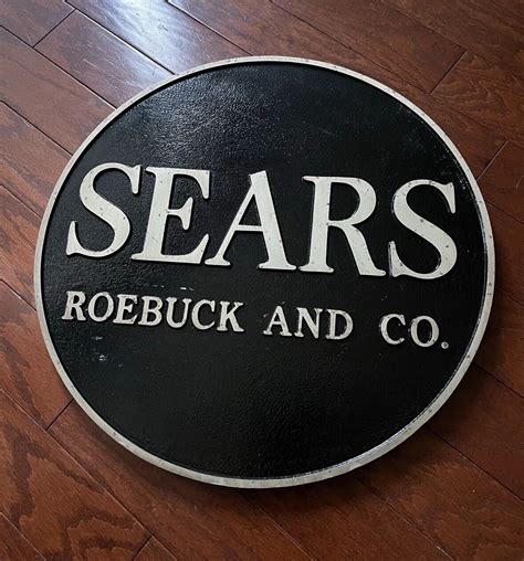 Rare Vintage Sears Roebuck Metal Store Sign Logo 1960-1965 US Retail ...