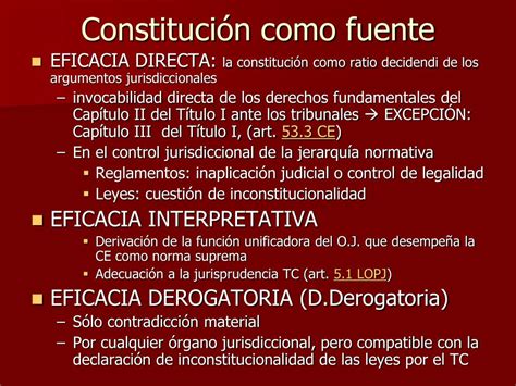 Ppt Fuentes Del Derecho Y La Constituci N Como Fuente Powerpoint