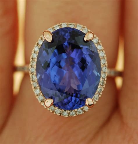 Gia Certified Tanzanite Engagement Ring Oval Tanzanite Engagement Ring