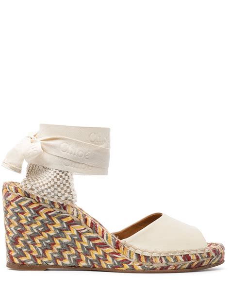 Chlo Piia Open Toe Espadrilles Farfetch