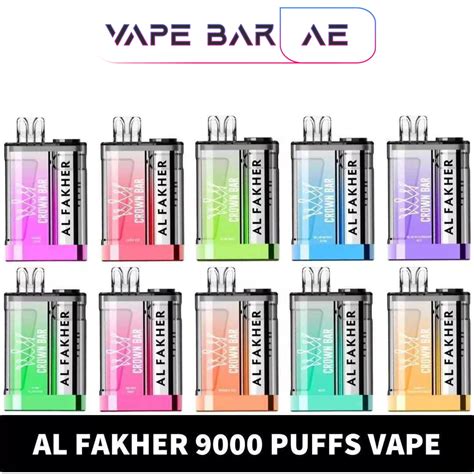 Best Crown Bar Crystal 9000 Disposable Vape By Al Fakher In Dubai UAE