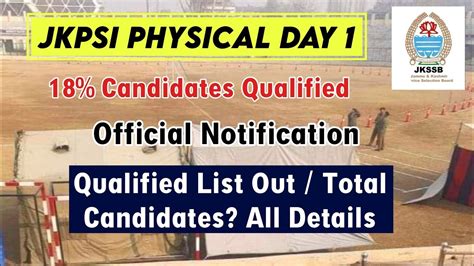 Jkpsi Physical Day Today Update Total Qualified Candidates All