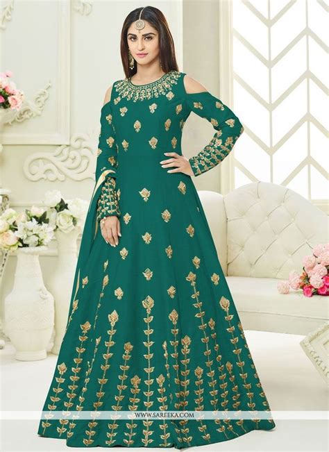 Krystle Dsouza Embroidered Work Floor Length Anarkali Suit Pakistani