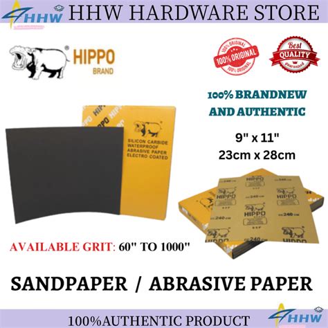 Hippo Sandpaper Grit Sanding Paper Sand Paper Waterproof