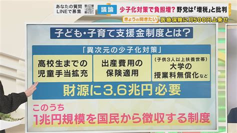 子育て支援金 1人当たり負担は月に平均500円弱に 「逆に少子化を進める可能性も」と専門家 特集 ニュース 関西テレビ放送 カンテレ