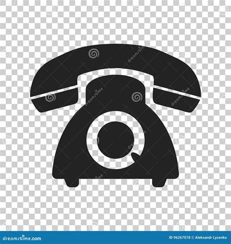 Phone Vector Icon Old Vintage Telephone Symbol Illustration Stock