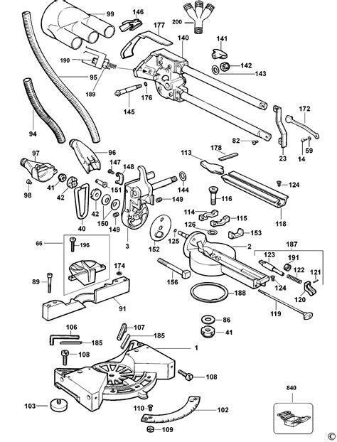 Schemat Piła wielofunkcyjna DEWALT DW707E Type1 DW707E QS części