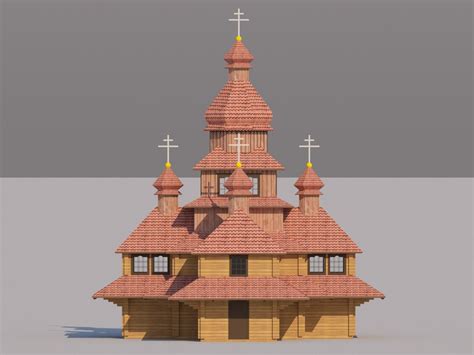 3D model church wooden - TurboSquid 1378478