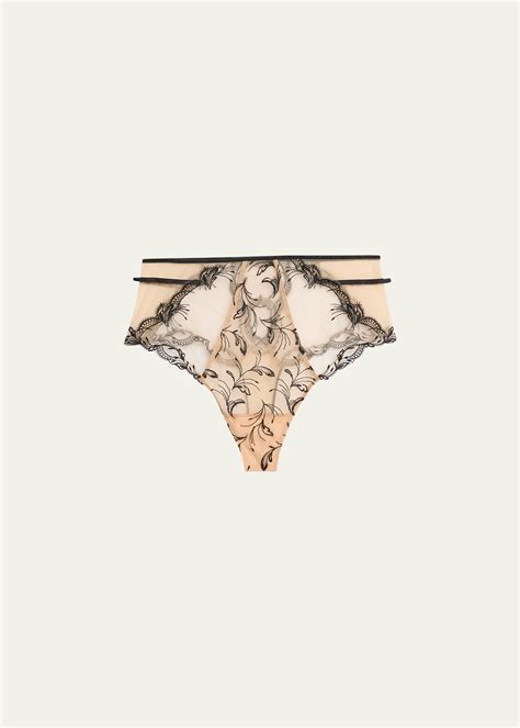 Lise Charmel Follement Sexy Embroidered High Rise Thong In Nude Sexy ModeSens