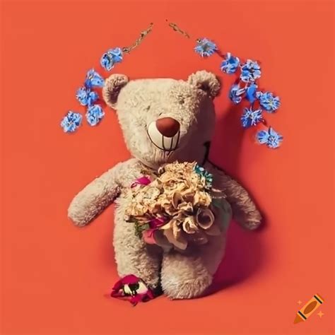 Futuristic Bouquet Of Teddy Bear Shaped Flowers With Berber Attire And