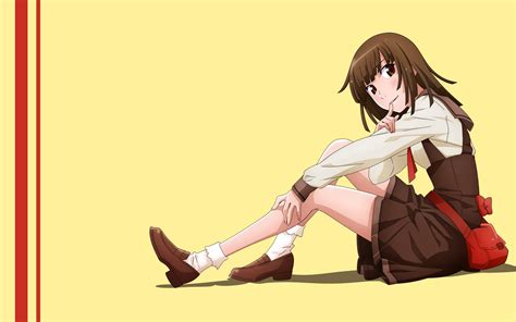 Wallpaper Illustration Monogatari Series Anime Girls Brunette