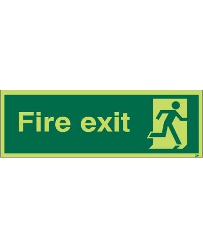 Photoluminescent Fire Exit Sign