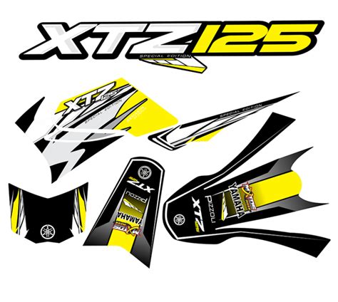 Xtz Special Edition Amarillo Con Negro Calcas Monkey