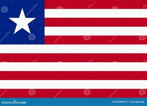 Liberia Flag. Official Colors. Flat Vector Illustration Stock Vector ...