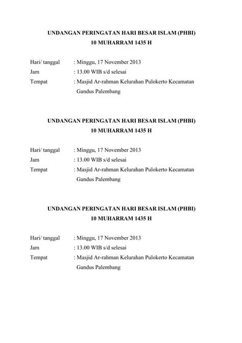 Pdf Undangan Peringatan Hari Besar Islam Dokumen Tips