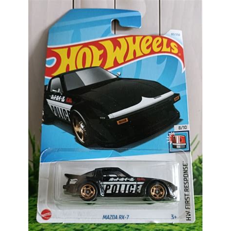 HOT WHEELS MAZDA RX POLICE POLICE BLACK Shopee Malaysia