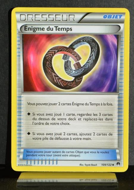 CARTE POKÉMON 109 122 Enigme Du Temps XY09 Rupture Turbo NEUF FR EUR