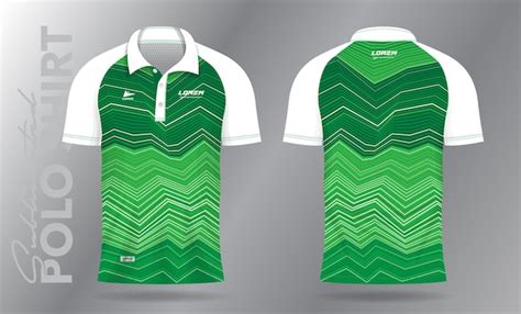 Premium Vector | Green polo shirt mockup template design for sport jersey