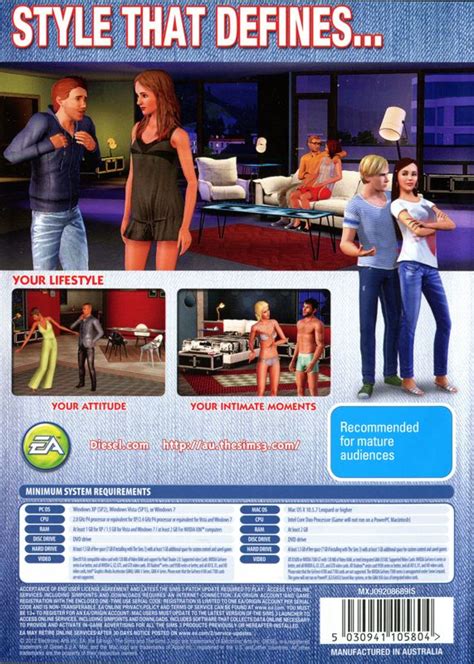 The Sims 3 Diesel Stuff Cover Or Packaging Material Mobygames