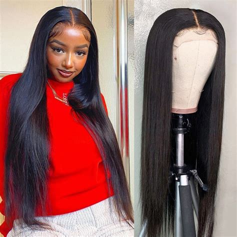 Pre Plucked 13x6 Lace Front Wigs Straight Human Hair Tinashehair