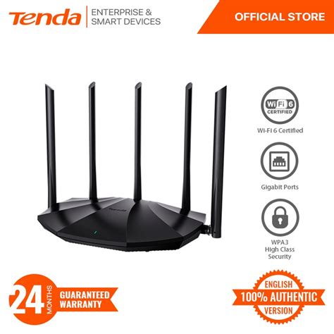 Tenda RX2 Pro AX1500 WiFi 6 Dual Band Gigabit Wireless Router ENGLISH