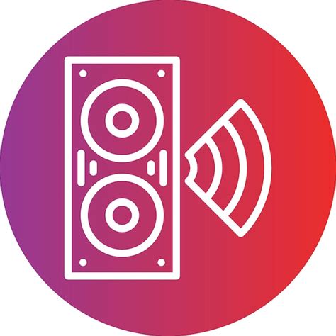 Estilo Del Icono Del Altavoz Inteligente Vector Premium