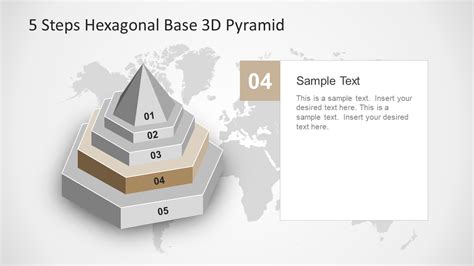 Steps Hexagonal Base D Pyramid Slidemodel