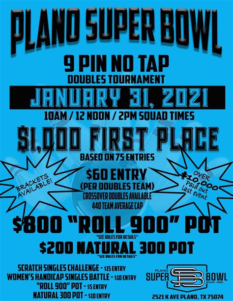 9 Pin No Tap Doubles Tournament | Plano Super Bowl | Plano, TX