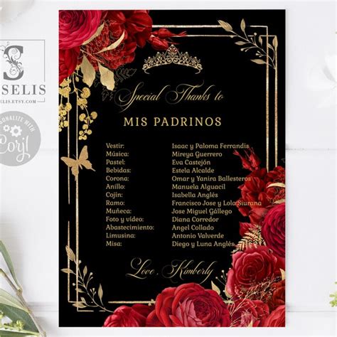 Purple Lilac Floral Quincea Era Padrinos List Printable Editable