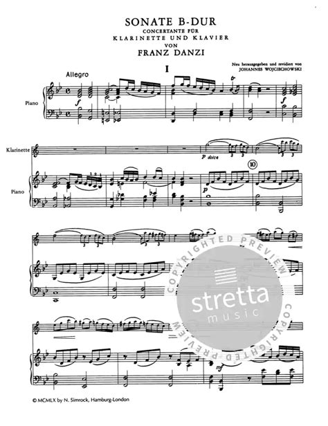 Sonate B Dur Von Franz Danzi Et Al Im Stretta Noten Shop Kaufen