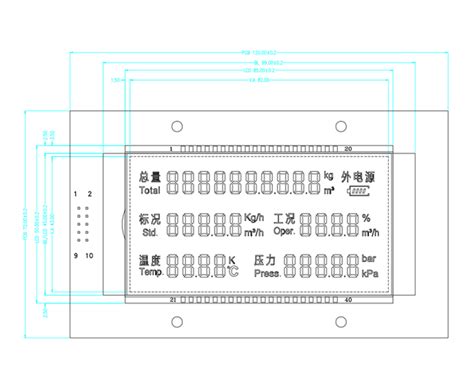 Custom STN Segment LCD Display Digital LCD