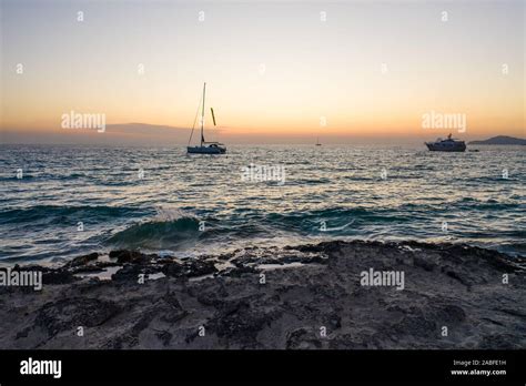 Aerial view of Formentera island during sunset Stock Photo - Alamy