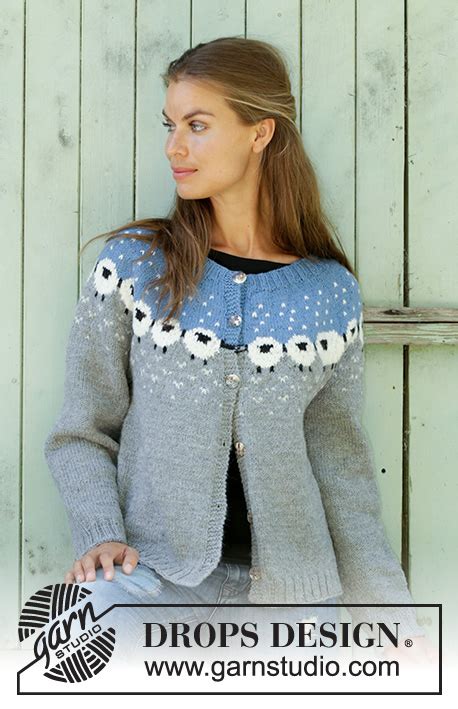 Sheep Happens Cardigan Drops 194 1 Free Knitting Patterns By Drops