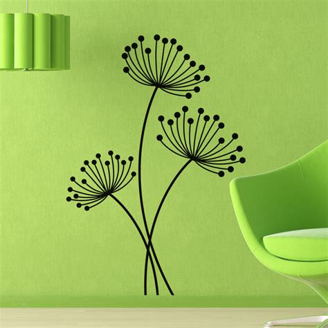 Sticker Design Fleurs Aux Tiges Minces Stickers Nature Ambiance Sticker